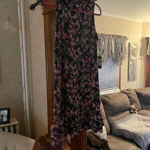 Tommy Hilfiger Black and Pink Asymmetrical Dress